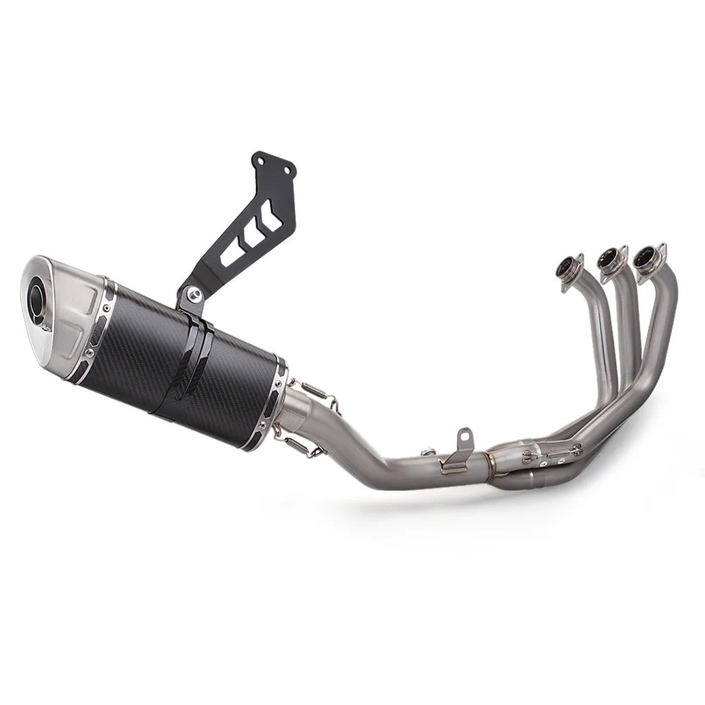 MT09 FZ09 XSR900 Titanium Alloy Complete Exhaust System for Motorcycles 51MM Muffler with Front Tube Link New Condition